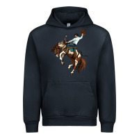 Navy american paint horse rodeo cowboy Urban Hoodie - MaliasSmallBusiness