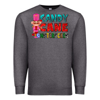 Charcoal Heather candy cane and pink nutcracker ado Premium Sweatshirt - AdoDesignShop
