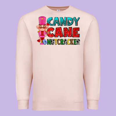 Candy Cane And Pink Nutcracker Ado Premium Sweatshirt Designed By Adodesignshop