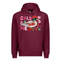 Burgundy call me valentine mallard duck Premium Hoodie - MaliasSmallBusiness