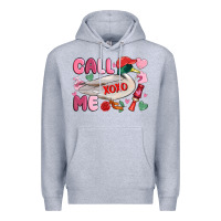 Heather Grey call me valentine mallard duck Premium Hoodie - MaliasSmallBusiness