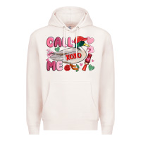 Pale Pink call me valentine mallard duck Premium Hoodie - MaliasSmallBusiness