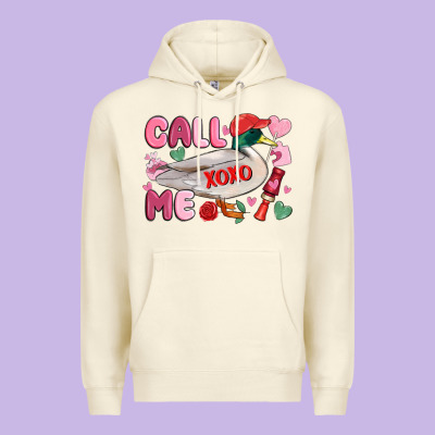 Call Me Valentine Mallard Duck Premium Hoodie Designed By Maliassmallbusiness