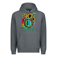 Rock Taurus Zodiac Sign Sunflower Leopard Serape Premium Hoodie - RanaPortraitStore