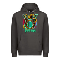 Smoke Taurus Zodiac Sign Sunflower Leopard Serape Premium Hoodie - RanaPortraitStore