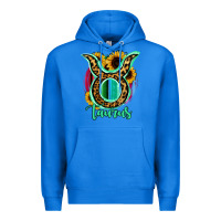 True Royal Taurus Zodiac Sign Sunflower Leopard Serape Premium Hoodie - RanaPortraitStore