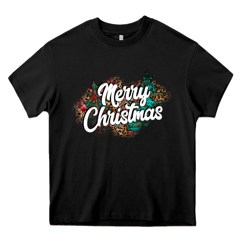 Merry Christmas Heavy Core Tee by CowhideDigitalArt | Teevron