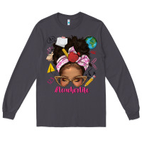 Smoke afro messy bun teacherlife Long Sleeve Tee - texasbilliewilder