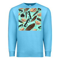 Ocean Blue literature seamless pattern Premium Sweatshirt - BundleAndBundleShop