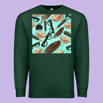 Literature Seamless Pattern Premium Sweatshirt Designed By Bundleandbundleshop