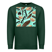 Sports Green literature seamless pattern Premium Sweatshirt - BundleAndBundleShop