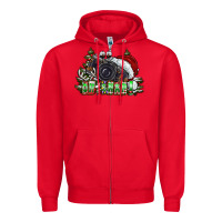 Red oh,snap! Zipper Hoodie - CowhideDigitalArt