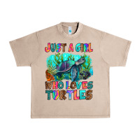 French Oak just a girl who loves turtles Urban Heavy Tee - RanaPortraitStore