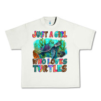Just A Girl Who Loves Turtles Urban Heavy Tee | Teevron