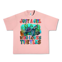 Salmon just a girl who loves turtles Urban Heavy Tee - RanaPortraitStore