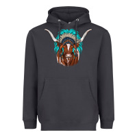 Smoke texas longhorn indian headdress Heavyweight Hoodie - JahusDesignShop