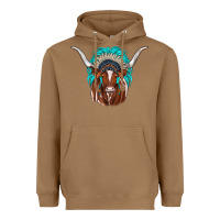 Toasted Coconut texas longhorn indian headdress Heavyweight Hoodie - JahusDesignShop