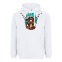 White texas longhorn indian headdress Heavyweight Hoodie - JahusDesignShop