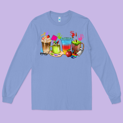Art Teacher Coffee Cups Long Sleeve Tee Designed By Texasbilliewilder