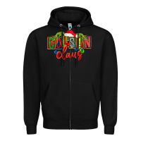 Black Cousin claus christmas Zipper Hoodie - FaDigitalArtStudio