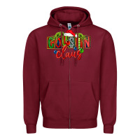 Burgundy Cousin claus christmas Zipper Hoodie - FaDigitalArtStudio