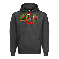 Charcoal Heather Cousin claus christmas Zipper Hoodie - FaDigitalArtStudio
