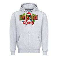 Heather Grey Cousin claus christmas Zipper Hoodie - FaDigitalArtStudio