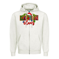 Oatmeal Heather Cousin claus christmas Zipper Hoodie - FaDigitalArtStudio