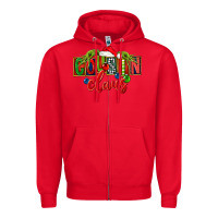 Red Cousin claus christmas Zipper Hoodie - FaDigitalArtStudio