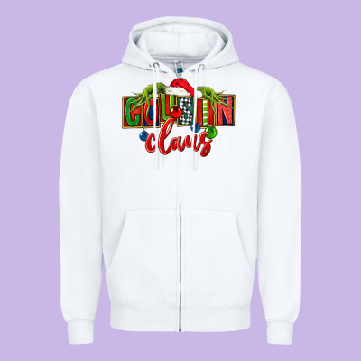 Cousin Claus Christmas Zipper Hoodie Designed By Fadigitalartstudio