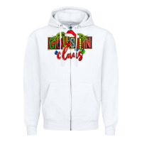 White Cousin claus christmas Zipper Hoodie - FaDigitalArtStudio