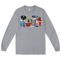Heather Grey police coffee cup Long Sleeve Tee - AdoDesignShop
