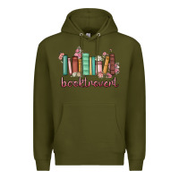 Army Green booktrovert Premium Hoodie - MaliasSmallBusiness