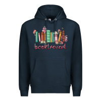 Navy booktrovert Premium Hoodie - MaliasSmallBusiness