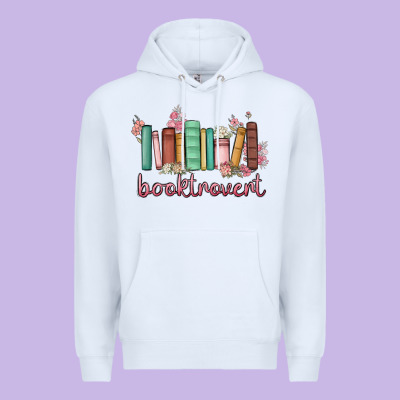 Booktrovert Premium Hoodie Designed By Maliassmallbusiness