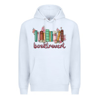 White booktrovert Premium Hoodie - MaliasSmallBusiness