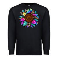 Black sunflower tie dye Premium Sweatshirt - JahusDesignShop