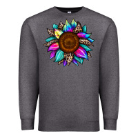 Charcoal Heather sunflower tie dye Premium Sweatshirt - JahusDesignShop