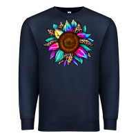 Navy sunflower tie dye Premium Sweatshirt - JahusDesignShop