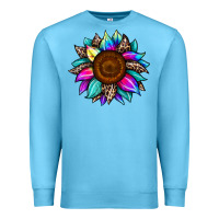 Ocean Blue sunflower tie dye Premium Sweatshirt - JahusDesignShop