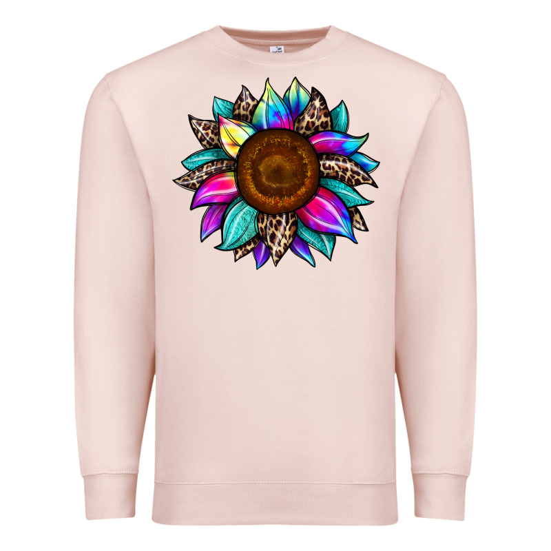 Sunflower Tie Dye Premium Sweatshirt by JahusDesignShop | Teevron
