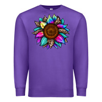 Purple sunflower tie dye Premium Sweatshirt - JahusDesignShop
