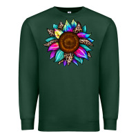 Sports Green sunflower tie dye Premium Sweatshirt - JahusDesignShop