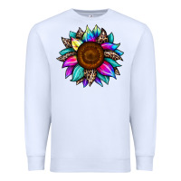 White sunflower tie dye Premium Sweatshirt - JahusDesignShop
