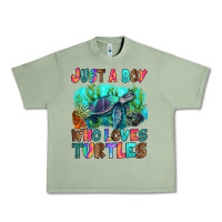 Oil Green just a boy who loves turtles Urban Heavy Tee - RanaPortraitStore
