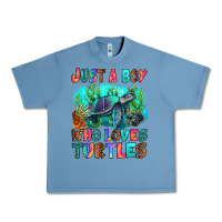 Pebble Blue just a boy who loves turtles Urban Heavy Tee - RanaPortraitStore