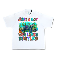 White just a boy who loves turtles Urban Heavy Tee - RanaPortraitStore