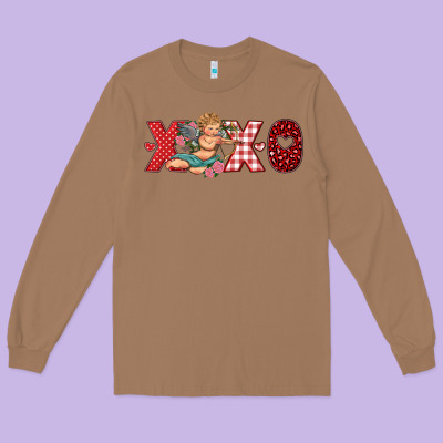Xoxo Cupid Long Sleeve Tee Designed By Ranaportraitstore