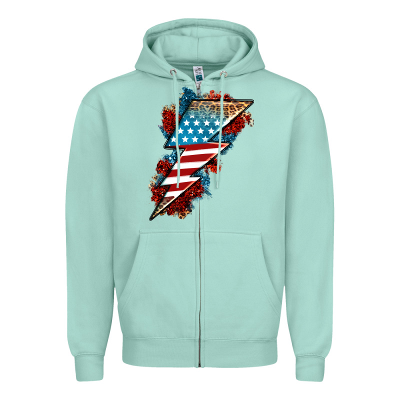 American Lightning Bolt Zipper Hoodie by Neo Western | Teevron