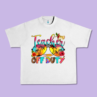 Teacher Off Duty Urban Heavy Tee Designed By Ranaportraitstore